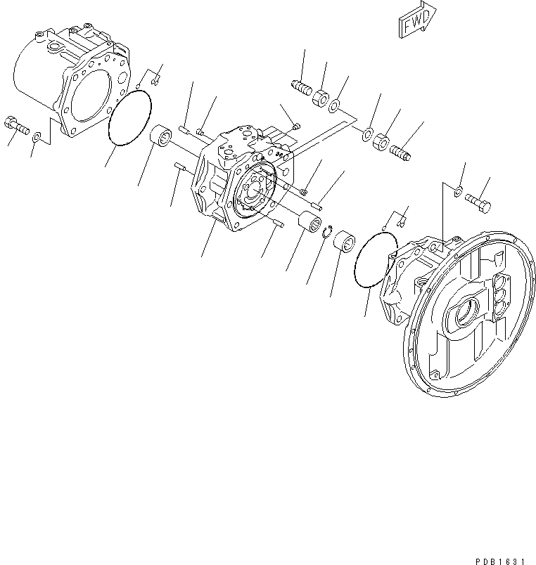 Komatsu parts book diagram for PC300-6Z S/N 30001-UP (Custom Spec.): MAIN PUMP (4/9)(#30001-32999)
