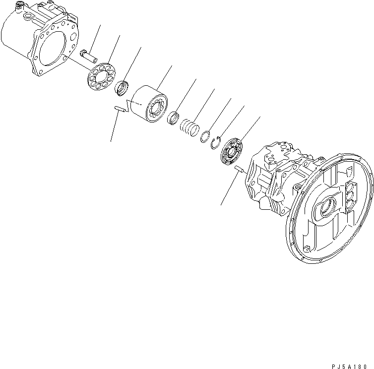 Komatsu parts book diagram for PC300-6Z S/N 30001-UP (Custom Spec.): MAIN PUMP (6/10)(#33001-)