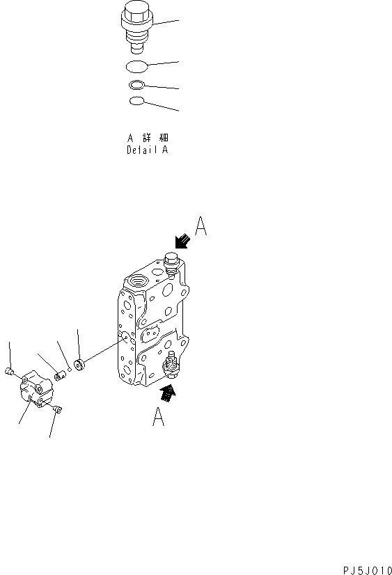 Komatsu parts book diagram for PC300-6Z S/N 30001-UP (Custom Spec.): SERVICE VALVE (3/3)