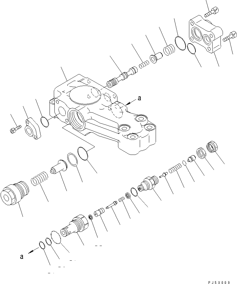 Komatsu parts book diagram for PC300-6Z S/N 30001-UP (Custom Spec.): BURST VALVE (FOR BOOM CYLINDER)(#30850-)