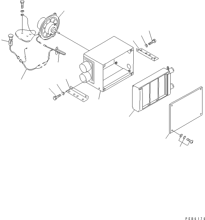Komatsu parts book diagram for PC300-6Z S/N 30001-UP (Custom Spec.): HEATER ASS'Y (CAB HEATER)(#32433-)