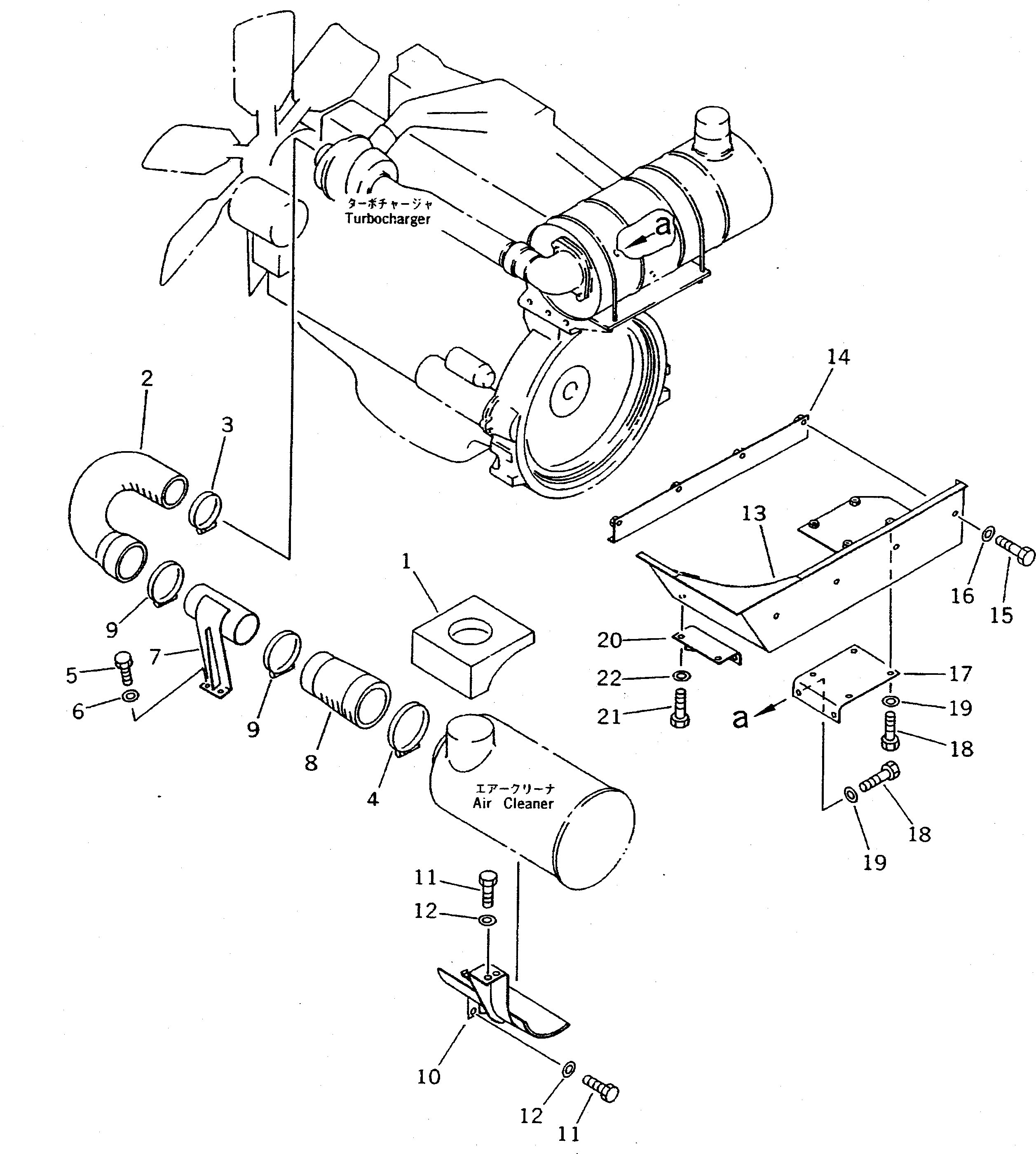 Excavators Komatsu / PC300-5K S/N K20001-UP(pc300-5u) / AIR CLEANER CONNECTION(030030 : 1101)