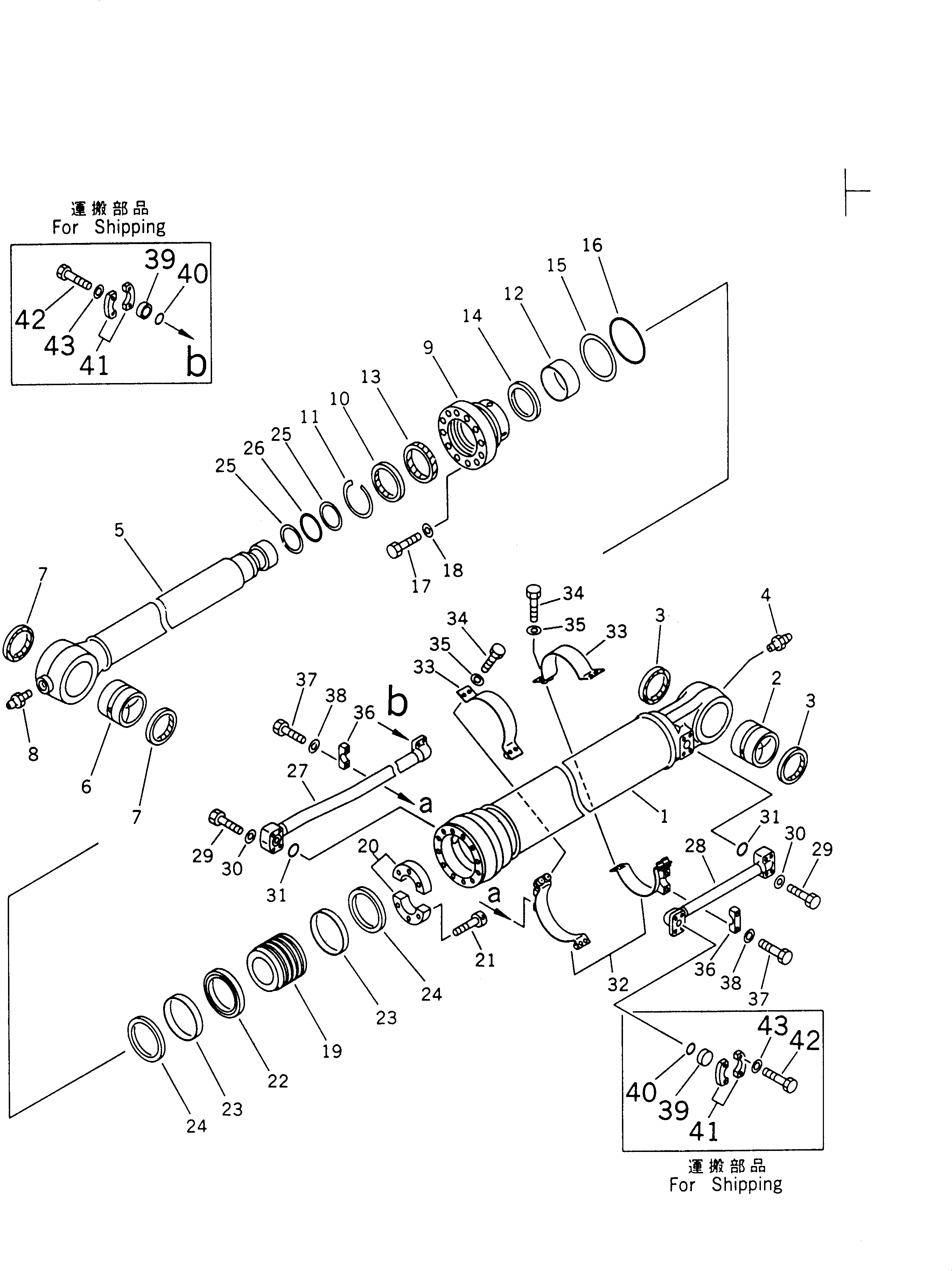 Excavators Komatsu / PC300-5K S/N K20001-UP(pc300-5u) / BUCKET CYLINDER(210320 : 7581)