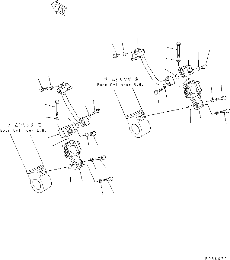Komatsu parts book diagram for PC300-6 S/N 30001-UP: BOOM BURST VALVE(#30850-33767)