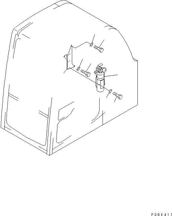 Komatsu parts book diagram for PC300-6 S/N 30001-UP: EXTINGUISHER (ENGLISH)(#31007-33794)