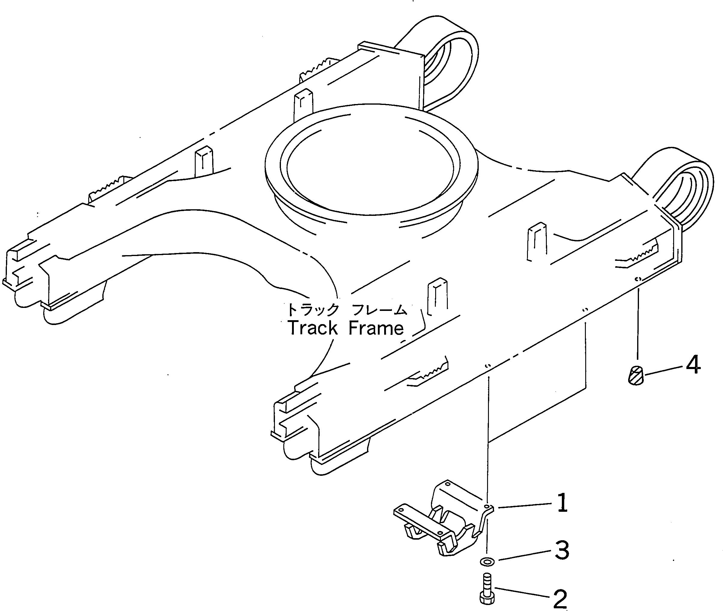 Komatsu parts book diagram for PC300-6 S/N 30001-UP: CENTER GUARD