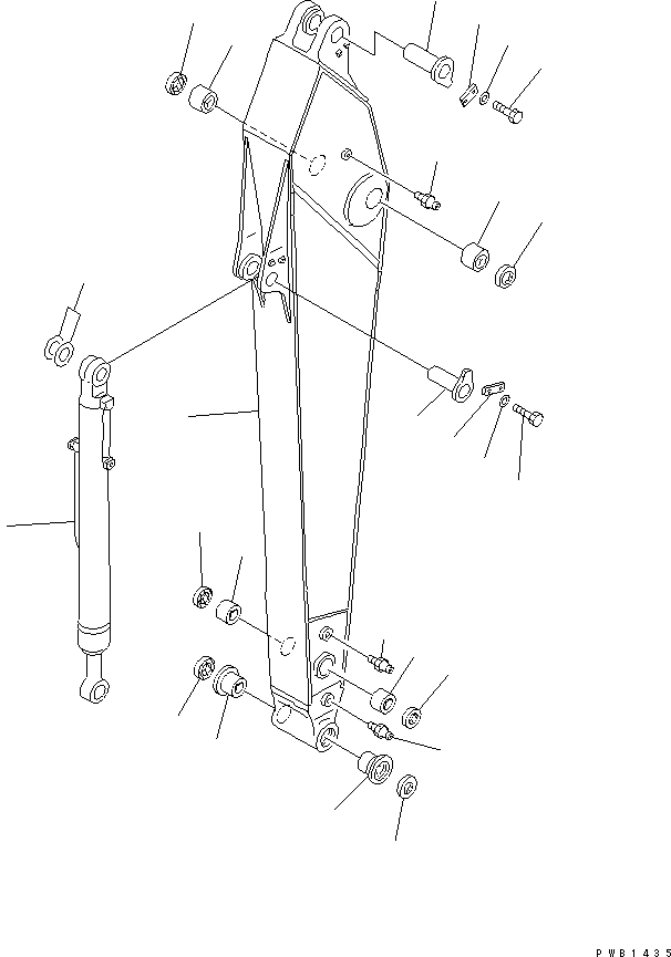 Komatsu parts book diagram for PC300-6 S/N 30001-UP: ARM (3.2M) (ARM AND BUCKET CYLINDER)