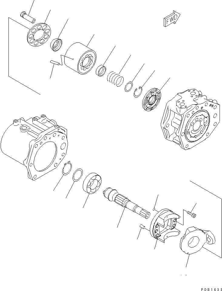 Komatsu parts book diagram for PC300-6 S/N 30001-UP: MAIN PUMP (6/9)(#30001-32999)