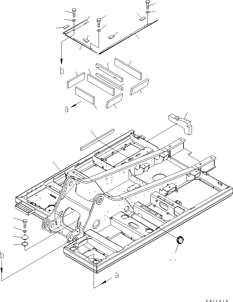 Excavators Komatsu / PC300-7-AA S/N 40001-UP(pc300-7r) / REVOLVING FRAME(#40001-40426)(180010 : J1110-01A0)