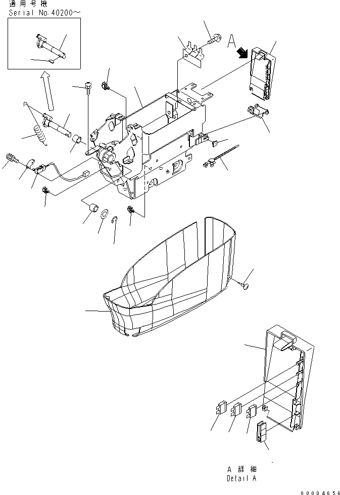 Excavators Komatsu / PC300-7-AA S/N 40001-UP(pc300-7r) / FLOOR FRAME (CONSOLE) (LOWER) (L.H.)(210550 : K1110-11A0)