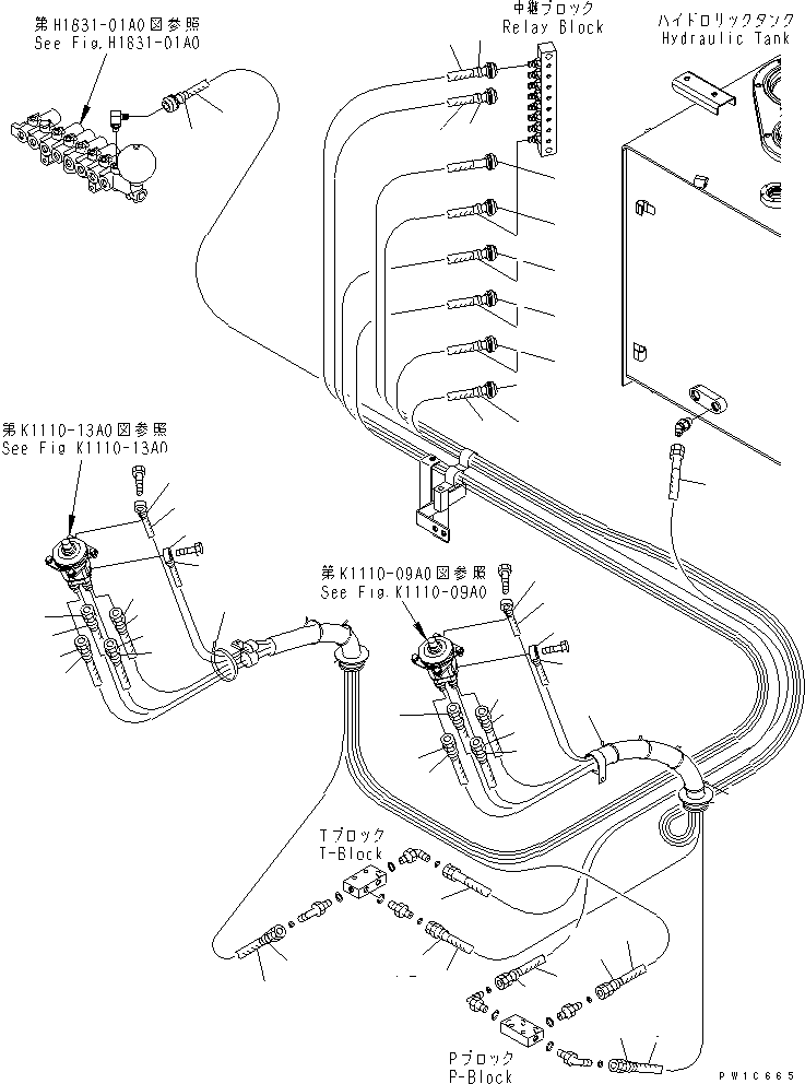 Excavators Komatsu / PC300-7-AA S/N 40001-UP(pc300-7r) / FLOOR FRAME (PPC) (2/2)(210640 : K1110-19A0)