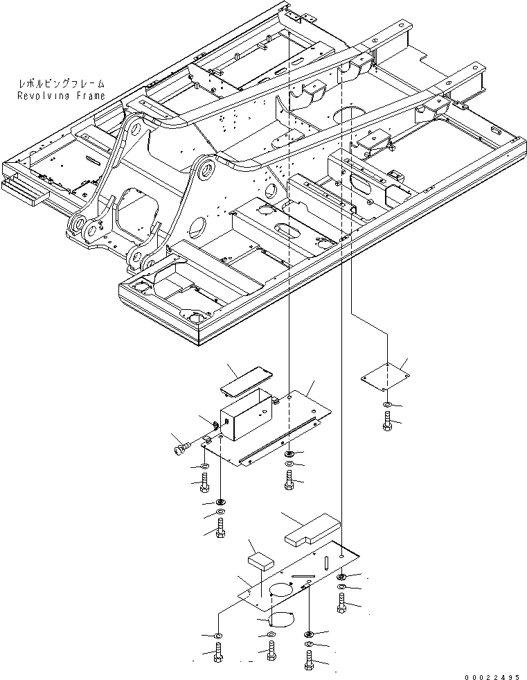 Excavators Komatsu / PC300-7-AA S/N 40001-UP(pc300-7r) / UNDER COVER (REVOLVING FRAME) (SIDE COVER)(#40003-)(240220 : M1810-01A0A)