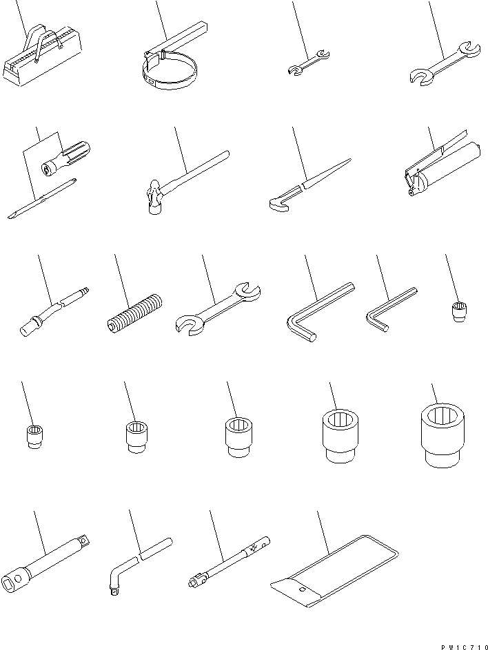 Excavators Komatsu / PC300-7-AA S/N 40001-UP(pc300-7r) / TOOL (FOR POWER PULL UP WINDOW TYPE CAB)(420010 : V0300-01A0)