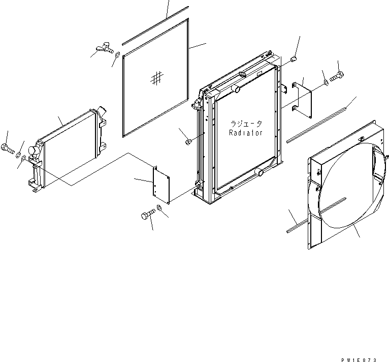Excavators Komatsu / PC300-7 S/N 40001-UP (Overseas Version)(pc300-8c) / COOLING (AFTERCOOLER) (WITHOUT AIR CONDITIONER)(060070 : C0100-02A1)