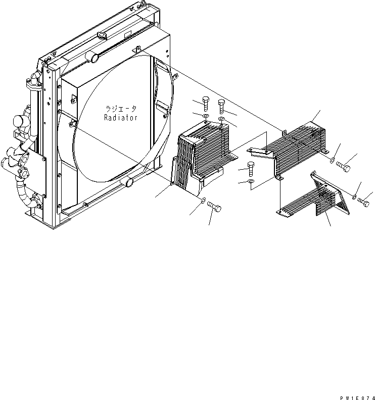 Excavators Komatsu / PC300-7 S/N 40001-UP (Overseas Version)(pc300-8c) / FAN GUARD (WITHOUT AIR CONDITIONER)(060140 : C0310-01A1)