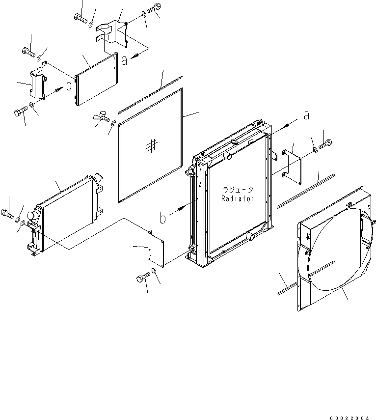 Excavators Komatsu / PC300-7 S/N 40001-UP (Rops Cab / Forestry Spec. (For KAL))(pc300-9c) / COOLING (AFTER COOLER AND CONDENSER)(#41107-)(060020 : C0100-02A2)