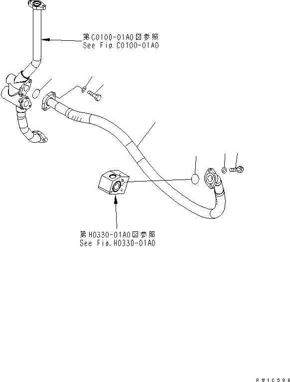 Excavators Komatsu / PC300-7 S/N 40001-UP (Rops Cab / Forestry Spec. (For KAL))(pc300-9c) / OIL COOLER PIPING(150090 : H0320-01A0)