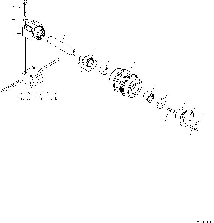 Excavators Komatsu / PC300-7 S/N 40001-UP (Rops Cab / Forestry Spec. (For KAL))(pc300-9c) / CARRIER ROLLER(#40001-41268)(330080 : R0300-01A0)