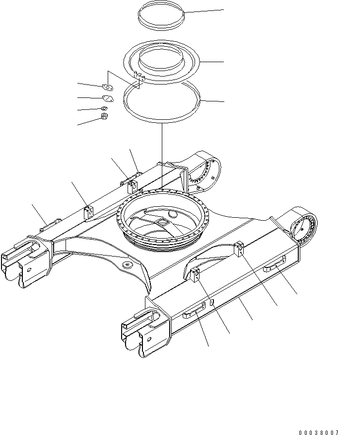 Excavators Komatsu / PC300-7 S/N 40001-UP (Rops Cab / Forestry Spec. (For KAL))(pc300-9c) / TRACK FRAME(#41269-45000)(330160 : R1100-01A0A)