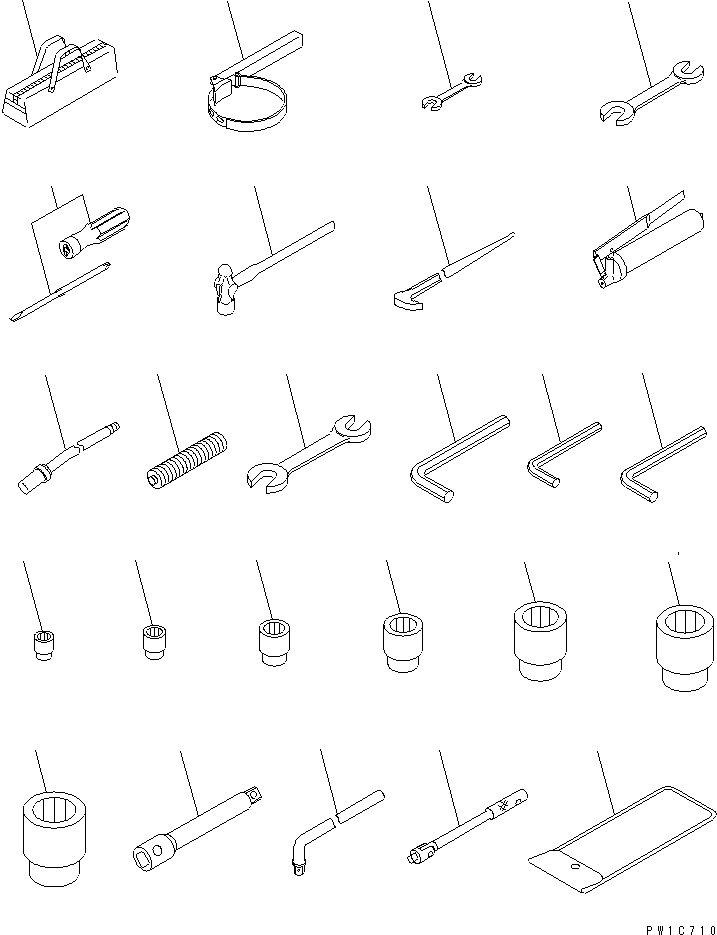 Excavators Komatsu / PC300-7 S/N 40001-UP (Rops Cab / Forestry Spec. (For KAL))(pc300-9c) / TOOL (FOR POWER PULL UP WINDOW TYPE CAB)(420030 : V0300-01A0)