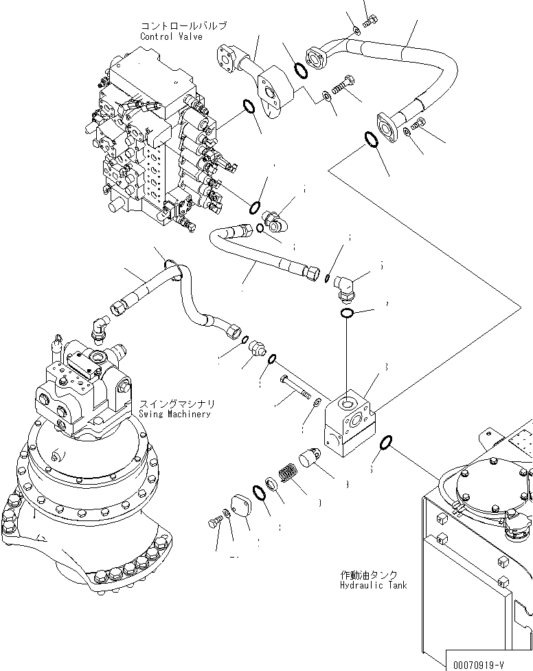 Excavators Komatsu / PC300-8 S/N 60001-60021(pc300-bc) / RETURN LINE (1 ACTUATOR)(#60001-)(150270 : H0330-01A3A)