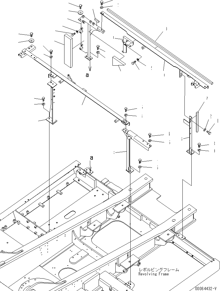 Excavators Komatsu / PC300-8 S/N 60001-60021(pc300-bc) / FRAME (MACHINE CAB) (FOR EXTRA POOR FUEL)(240040 : M1120-01A1)