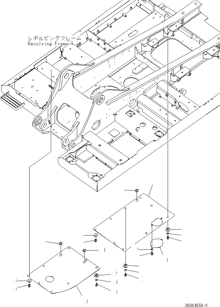 Excavators Komatsu / PC300-8 S/N 60001-60021(pc300-bc) / UNDER COVER (REVOLVING FRAME) (RIGHT)(#60001-)(240260 : M1810-03A1)