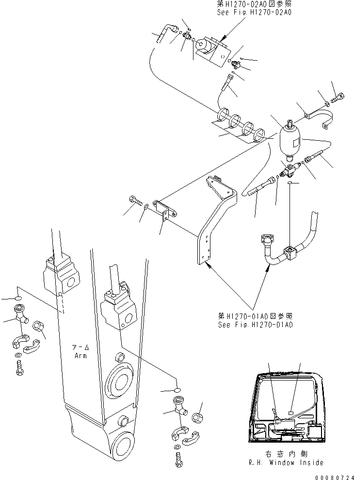 Excavators Komatsu / PC300-8 S/N 60001-60021(pc300-bc) / BREAKER ADAPTER (FOR MONTABER)(#60197-)(360900 : T1920-01A2A)