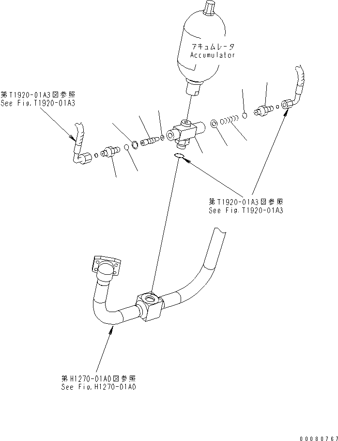 Excavators Komatsu / PC300-8 S/N 60001-60021(pc300-bc) / VALVE (FOR ACCUMULATOR)(#60197-)(481610 : Y1970-01A1A)