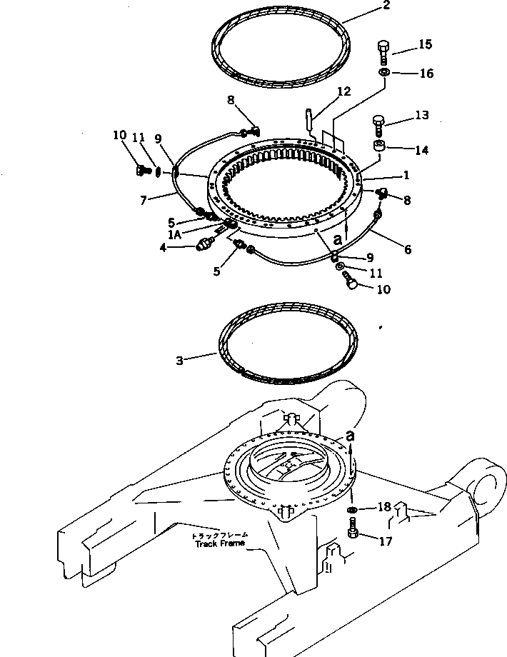 Komatsu parts book diagram for PC300LC-3 S/N 12001-UP: SWING CIRCLE(#12001-13020)