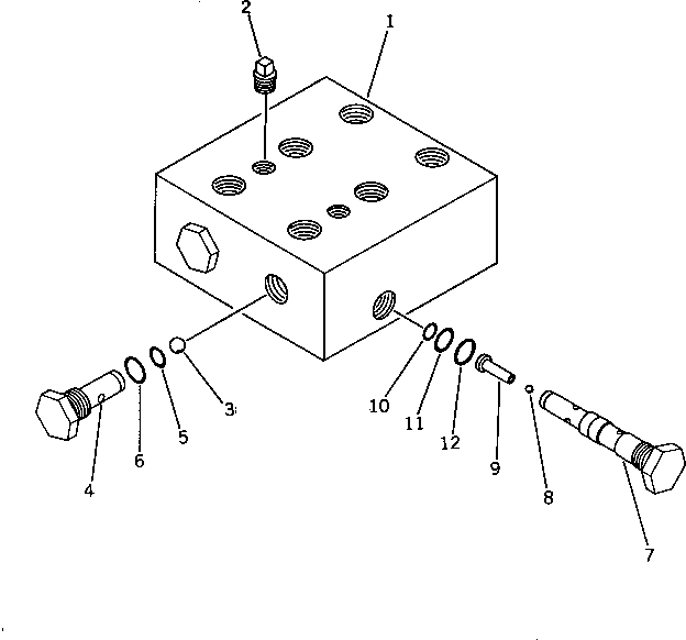 Komatsu parts book diagram for PC300LC-3 S/N 12001-UP: CHECK VALVE ? R.H.