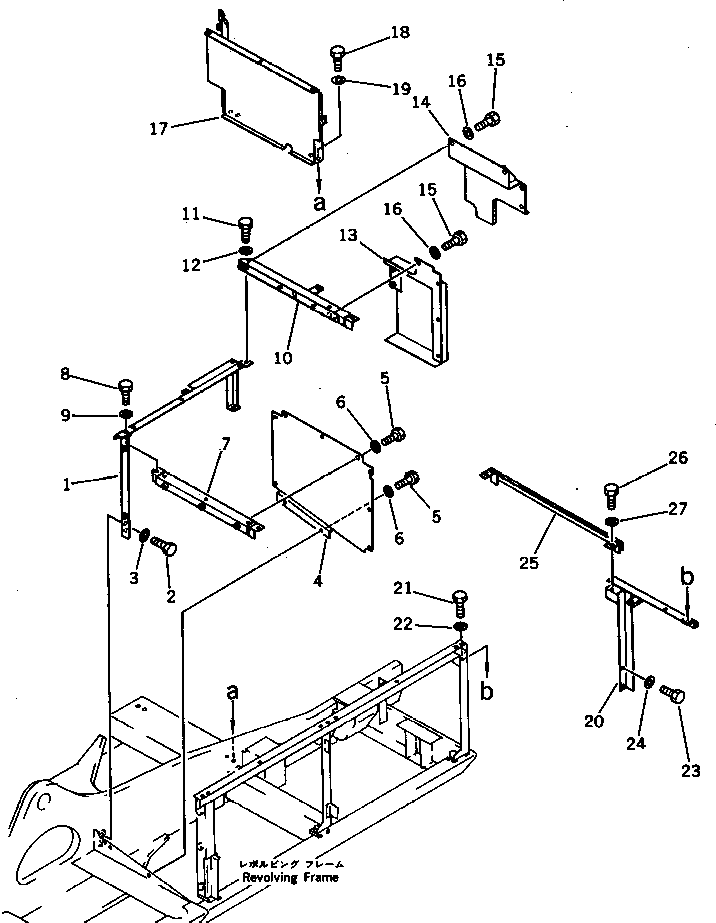 Komatsu parts book diagram for PC300LC-3 S/N 12001-UP: MACHINERY COMPARTMENT (3/5) (WITH VANDALISM)
