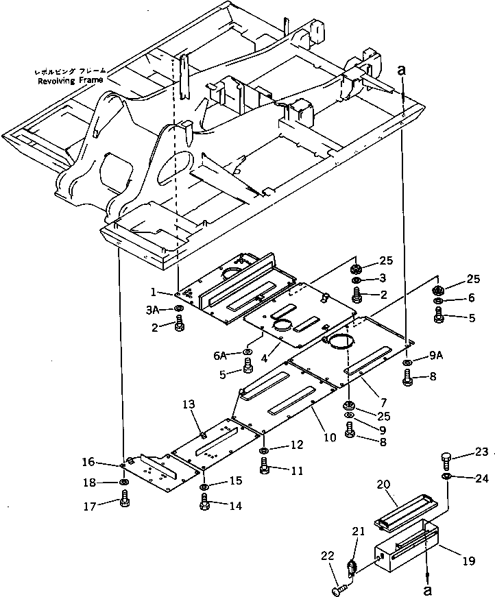 Komatsu parts book diagram for PC300LC-3 S/N 12001-UP: UNDER COVER(#12001-12369)