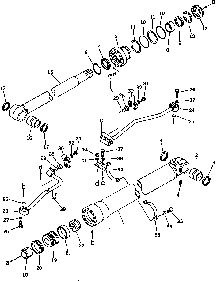 Komatsu parts book diagram for PC300LC-3 S/N 12001-UP: BOOM CYLINDER