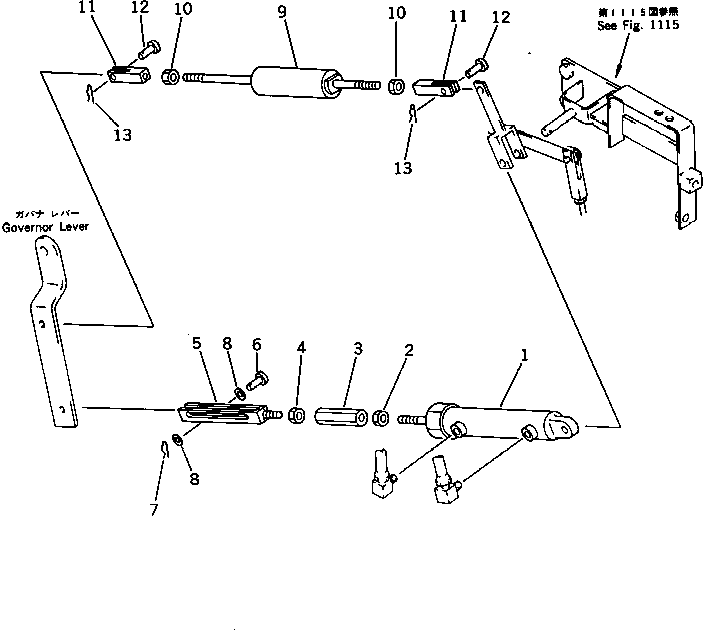 Excavators Komatsu / PC300LC-3 S/N 12001-UP(pc300l4r) / AUTO DECELERATION CYLINDER PIPING (1/2) (WITH AUTO DECELERATION)(030050 : 1121)