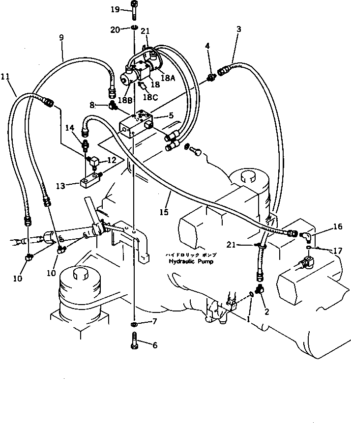 Excavators Komatsu / PC300LC-3 S/N 12001-UP(pc300l4r) / AUTO DECELERATION CYLINDER PIPING (2/2) (WITH AUTO DECELERATION)(030060 : 1123)