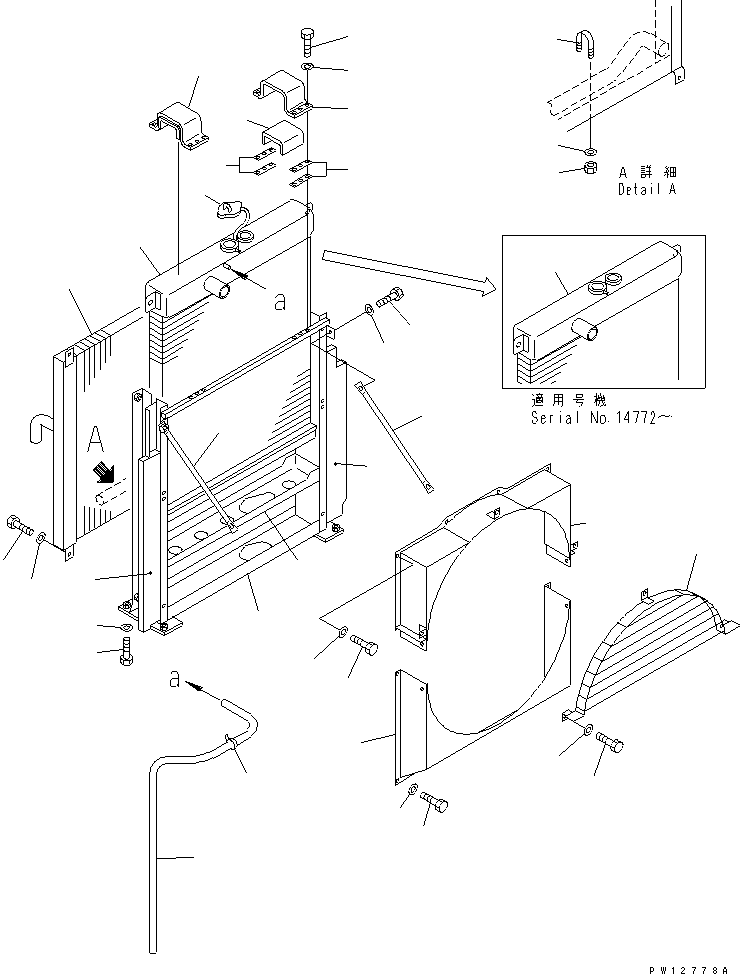 Excavators Komatsu / PC300LC-3 S/N 12001-UP(pc300l4r) / RADIATOR AND OIL COOLER(#13298-)(030090 : 1201A)
