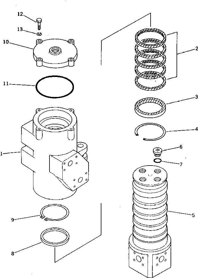 Excavators Komatsu / PC300LC-3 S/N 12001-UP(pc300l4r) / SWIVEL JOINT(060030 : 2101)