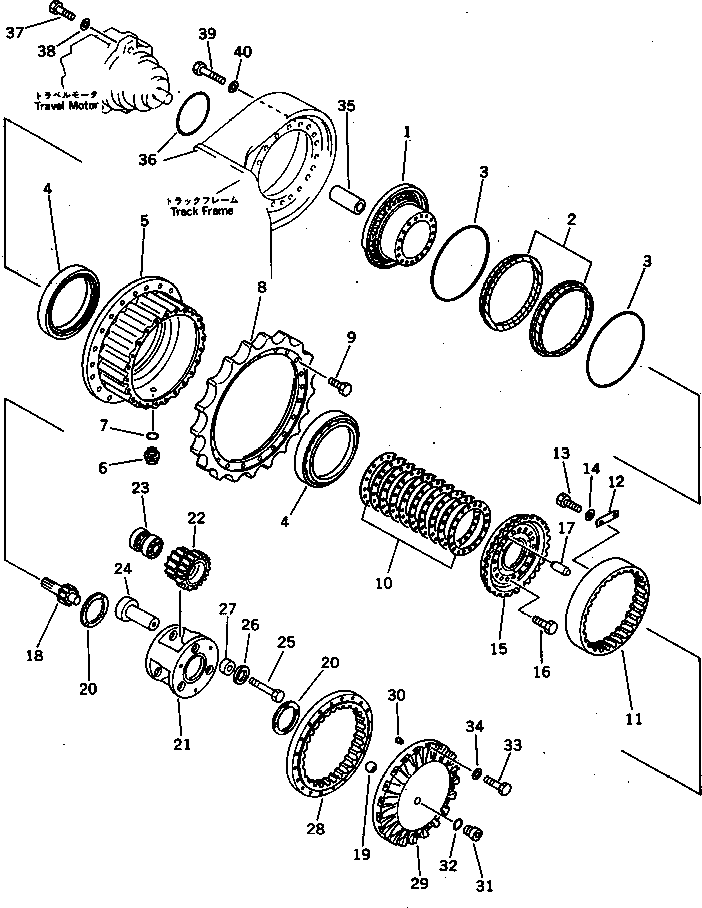 Excavators Komatsu / PC300LC-3 S/N 12001-UP(pc300l4r) / FINAL DRIVE(#12001-13424)(060140 : 2401)