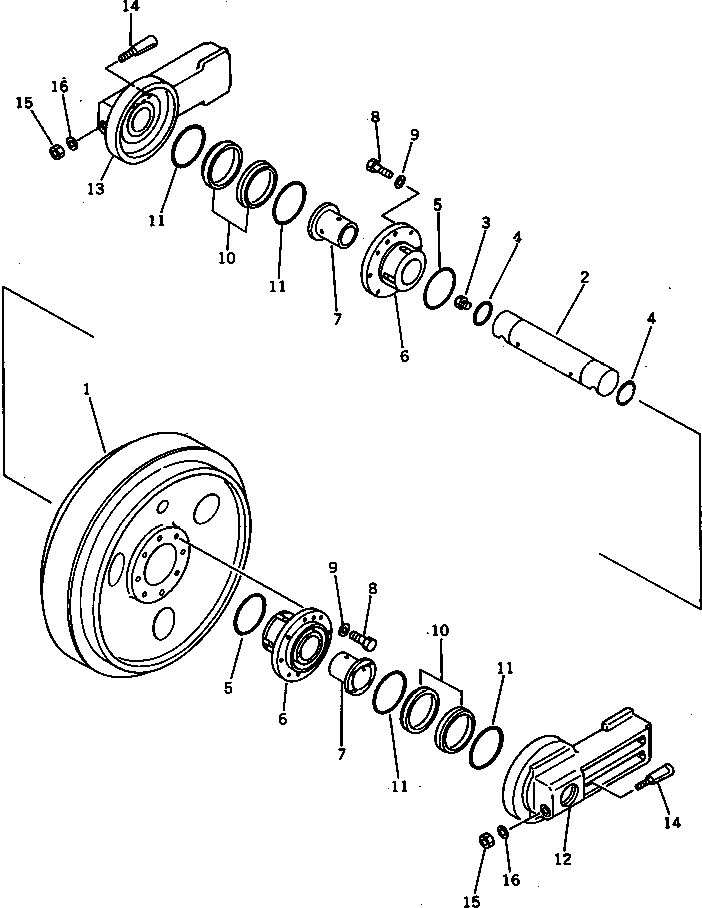 Excavators Komatsu / PC300LC-3 S/N 12001-UP(pc300l4r) / FRONT IDLER(090050 : 3021)