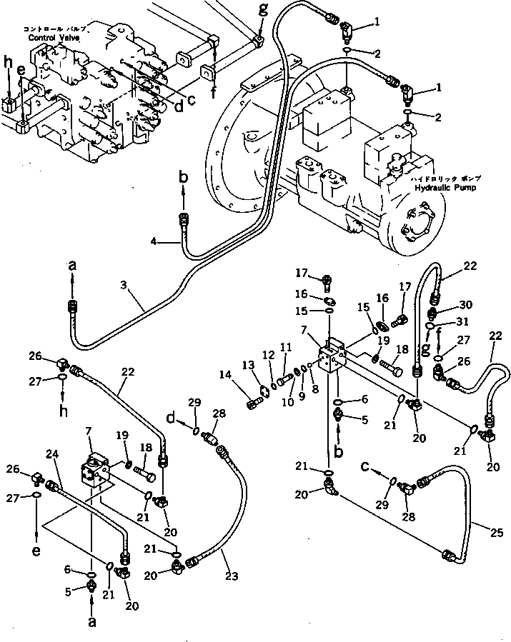 Excavators Komatsu / PC300LC-3 S/N 12001-UP(pc300l4r) / RELIEF VALVE PIPING (FOR TRAVEL)(120340 : 4565)