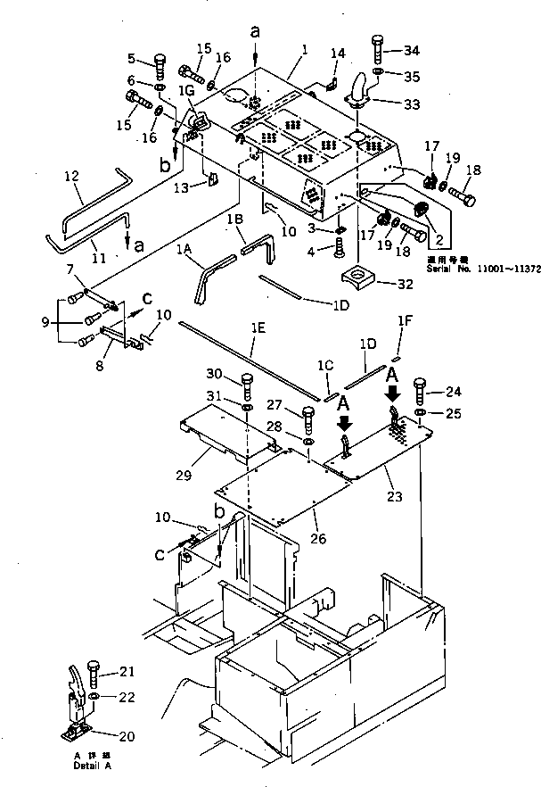 Excavators Komatsu / PC300LC-3 S/N 12001-UP(pc300l4r) / MACHINERY COMPARTMENT (1/5) (WITHOUT VANDALISM)(150070 : 5121)