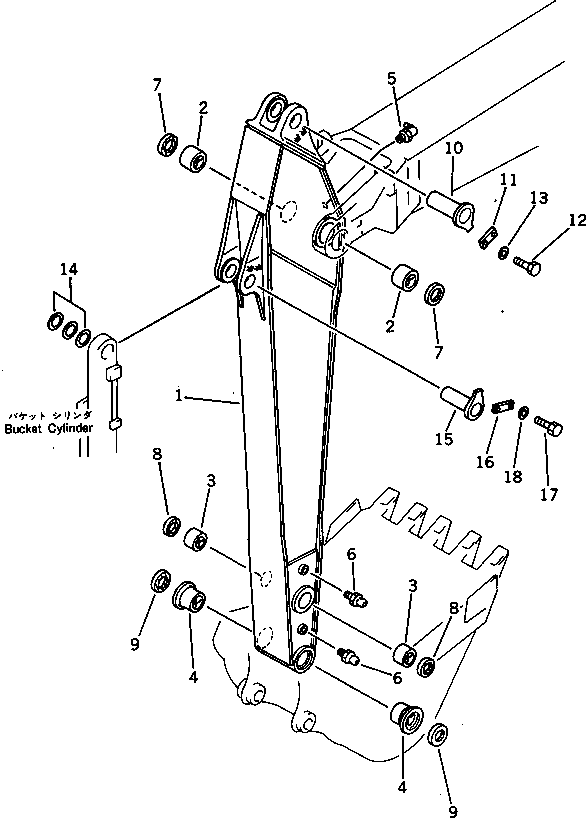 Excavators Komatsu / PC300LC-3 S/N 12001-UP(pc300l4r) / ARM(210020 : 7005)