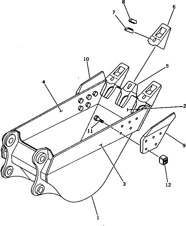 Excavators Komatsu / PC300LC-3 S/N 12001-UP(pc300l4r) / BUCKET ? 0.46M.3 ? WIDTH 610MM(210120 : 7115)