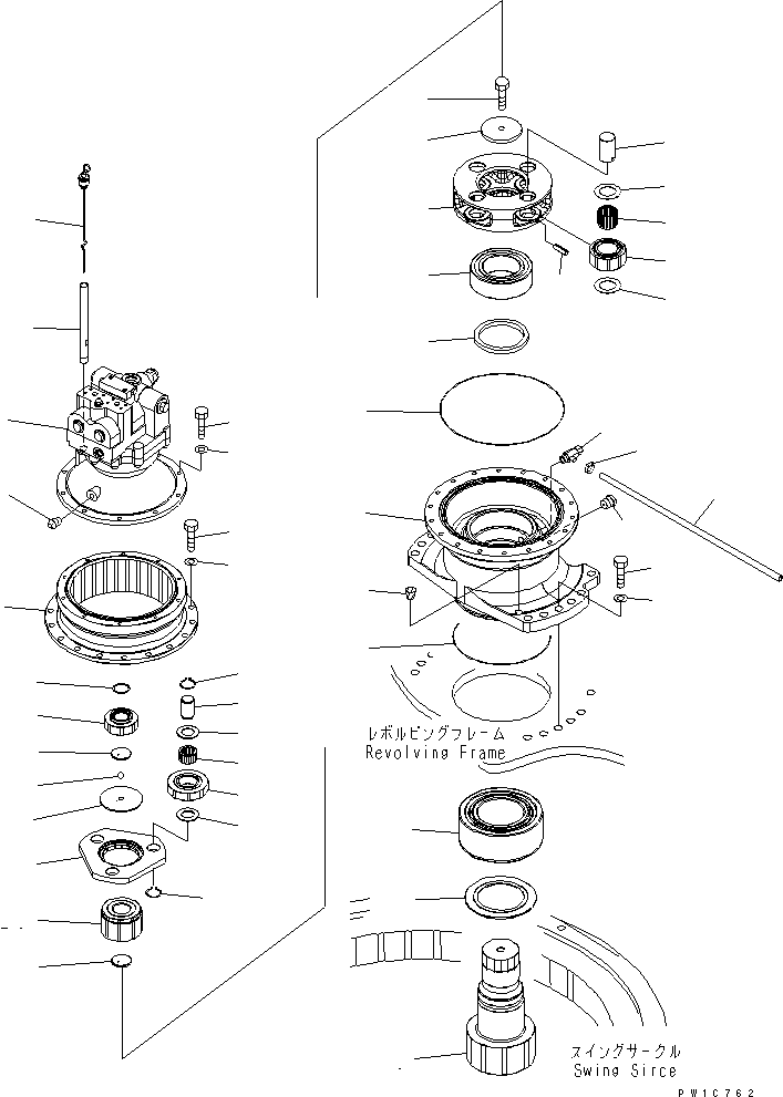 Excavators Komatsu / PC300LC-7-BA S/N 40001-UP(pc300l5r) / SWING MACHINERY(#40001-40573)(270020 : N1210-01A0)