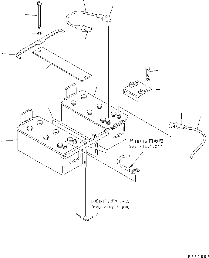 Komatsu parts book diagram for PC300LC-5K S/N K20001-UP: BATTERY (EC SAFETY REGULATION)(#K20407-)