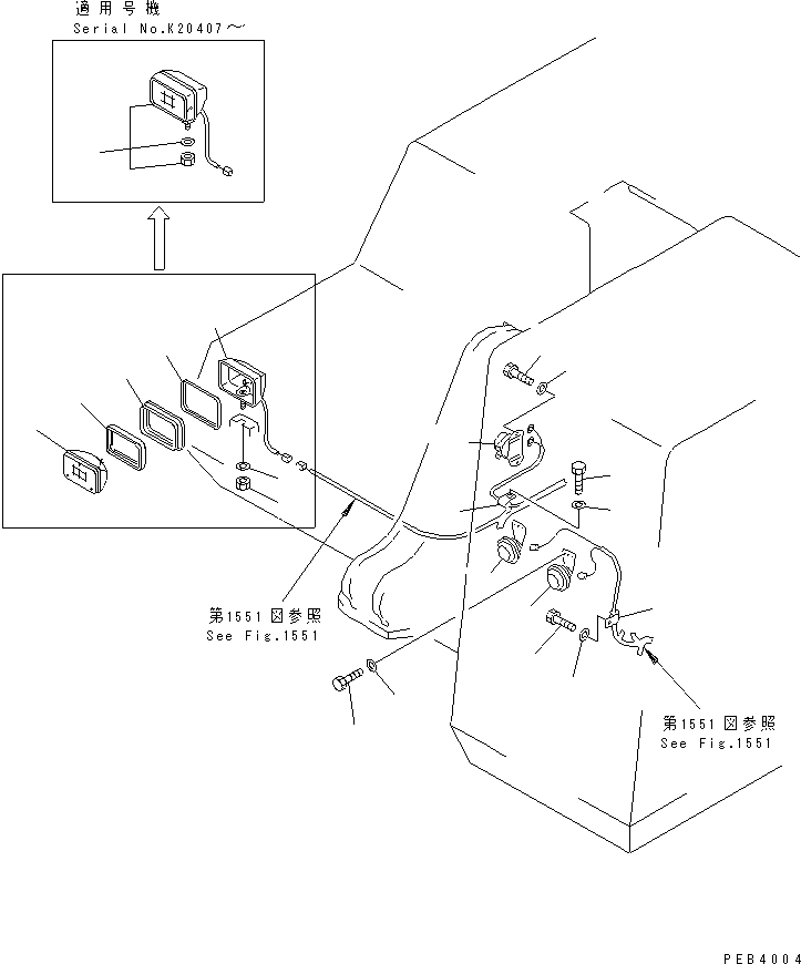 Komatsu parts book diagram for PC300LC-5K S/N K20001-UP: ELECTRICAL SYSTEM (RELATED PARTS)