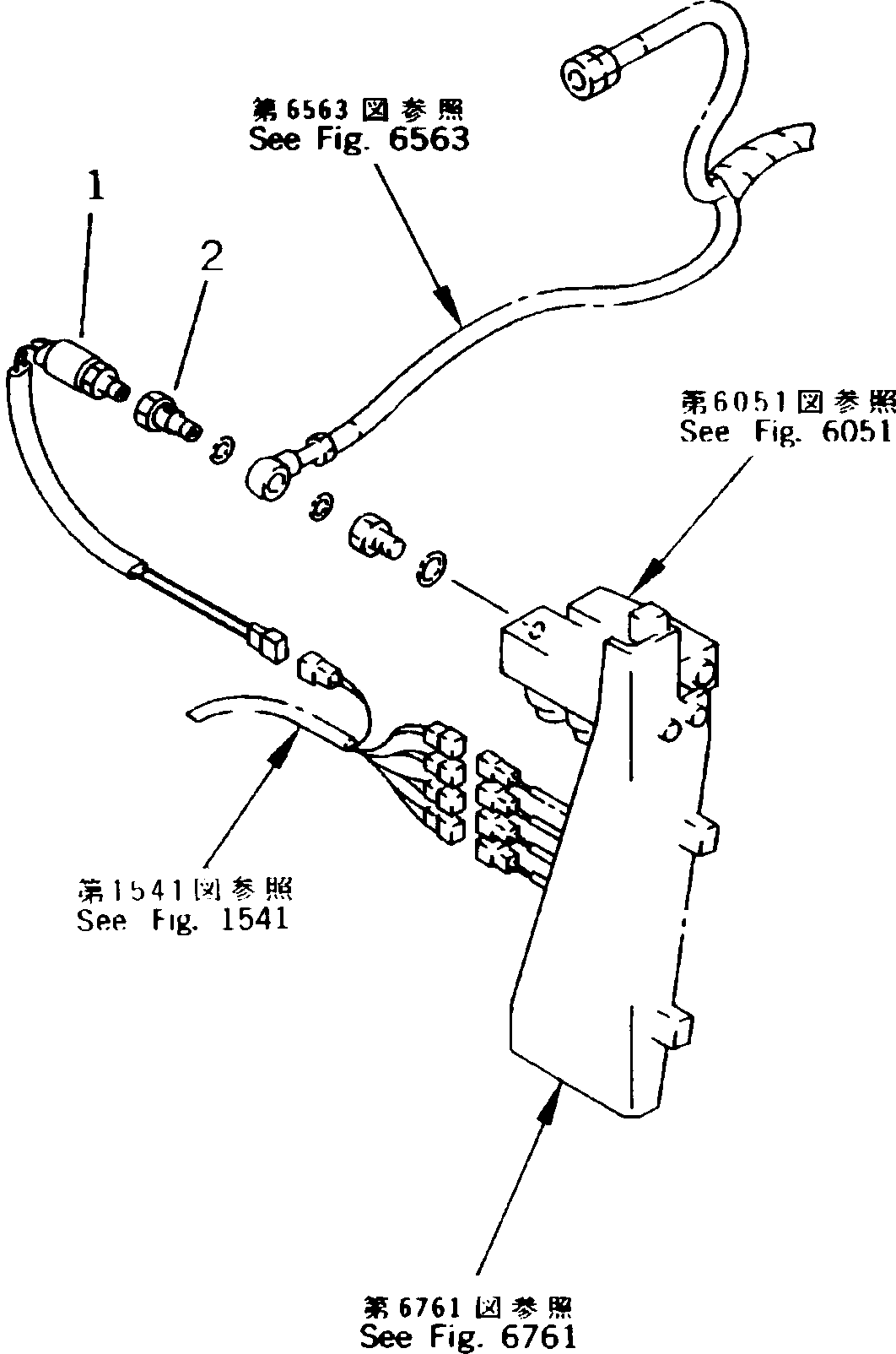 Komatsu parts book diagram for PC300LC-5K S/N K20001-UP: PPC PRESSURE MONITOR SWITCH