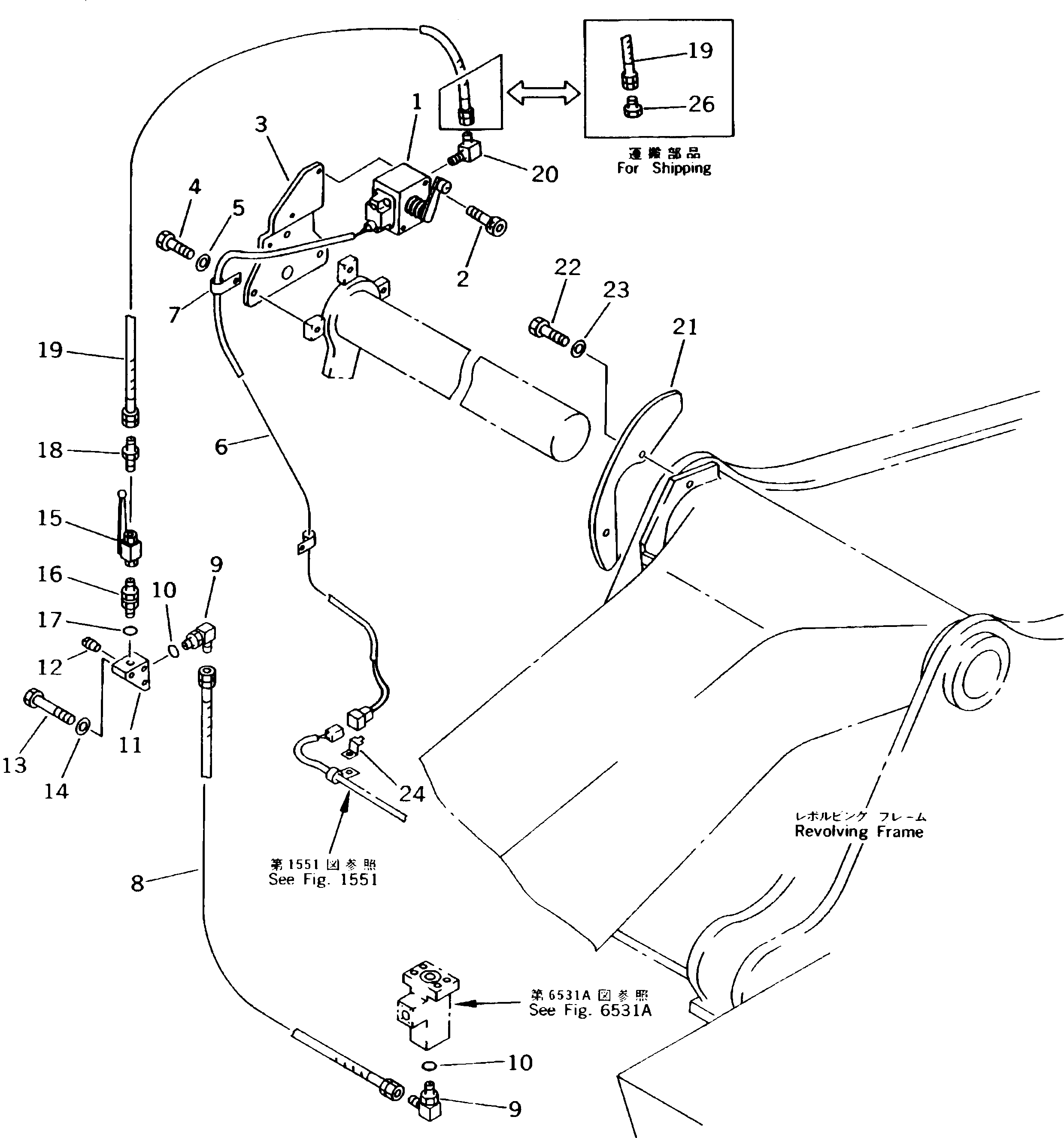 Komatsu parts book diagram for PC300LC-5K S/N K20001-UP: OVERLOAD WARNING DEVICE(#K20001-K20406)