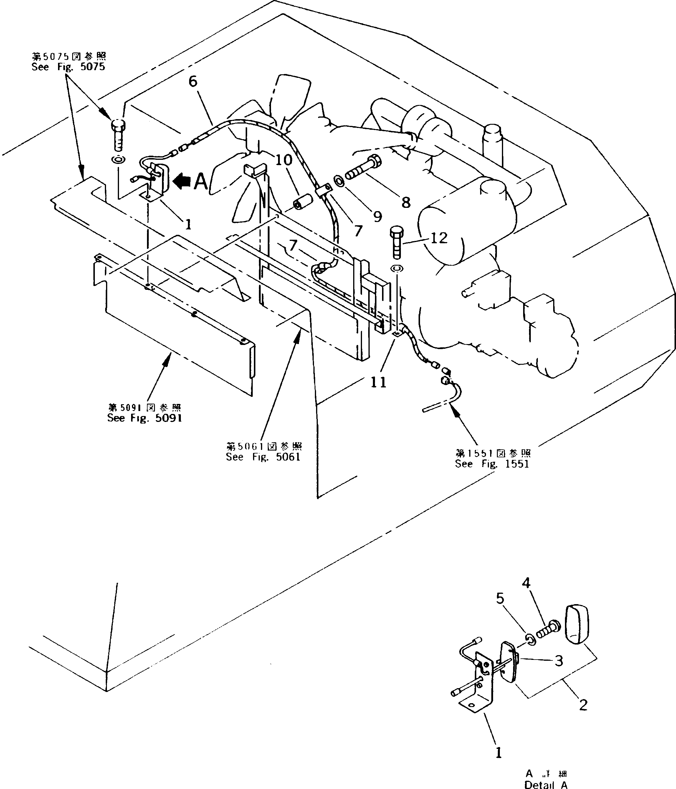 Komatsu parts book diagram for PC300LC-5K S/N K20001-UP: ENGINE ROOM LAMP (FOR NORWAY ? SWEDEN ? FINLAND)
